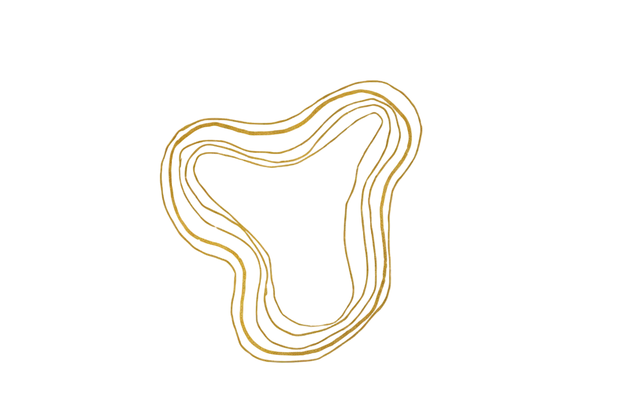 Gold abstract shape with transparent background